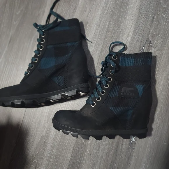 Sorel Lexi Wedge Black Size 6 - Picture 2 of 9
